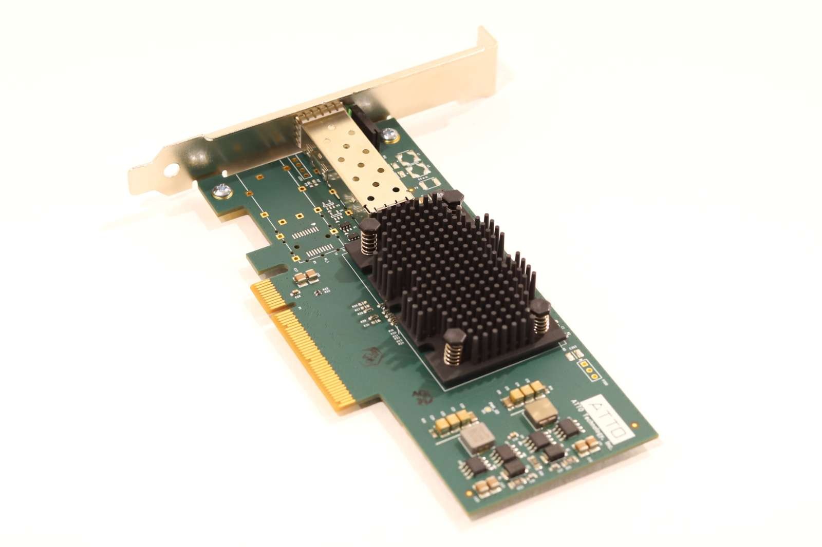 Трансивер ATTO FastFrame NS11 1-Port 10GbE SFP+ PCIe x8 H/P Network Card P/N: FF-NS11 — фото 1