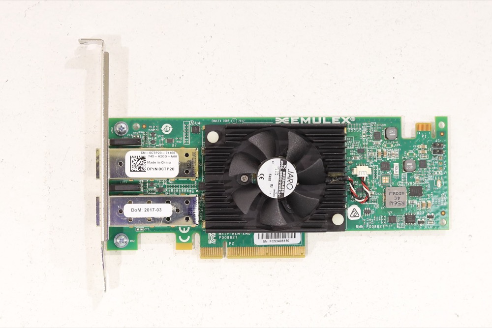 Сетевая карта Dell OneConnect OCe14102-U1-D 2-Port 10GbE PCIe Network Card Dell P/N: 0CTP20 — фото 3