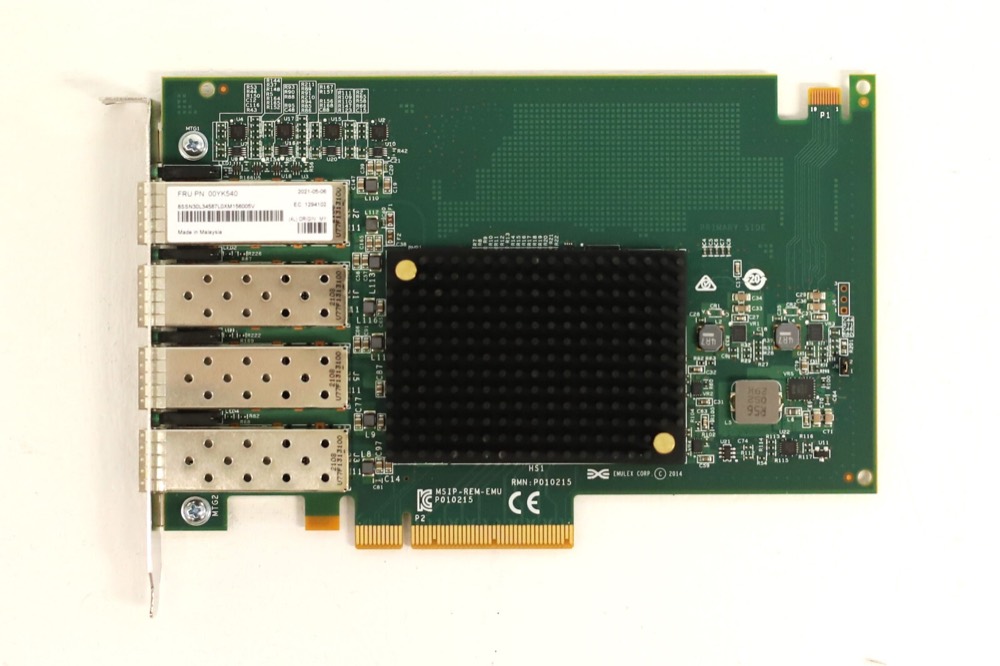Трансивер Lenovo OCe14104B-NX Quad-Port 10GB SFP+ PCIe Network Card P/N: 00YK540 Tested — фото 2