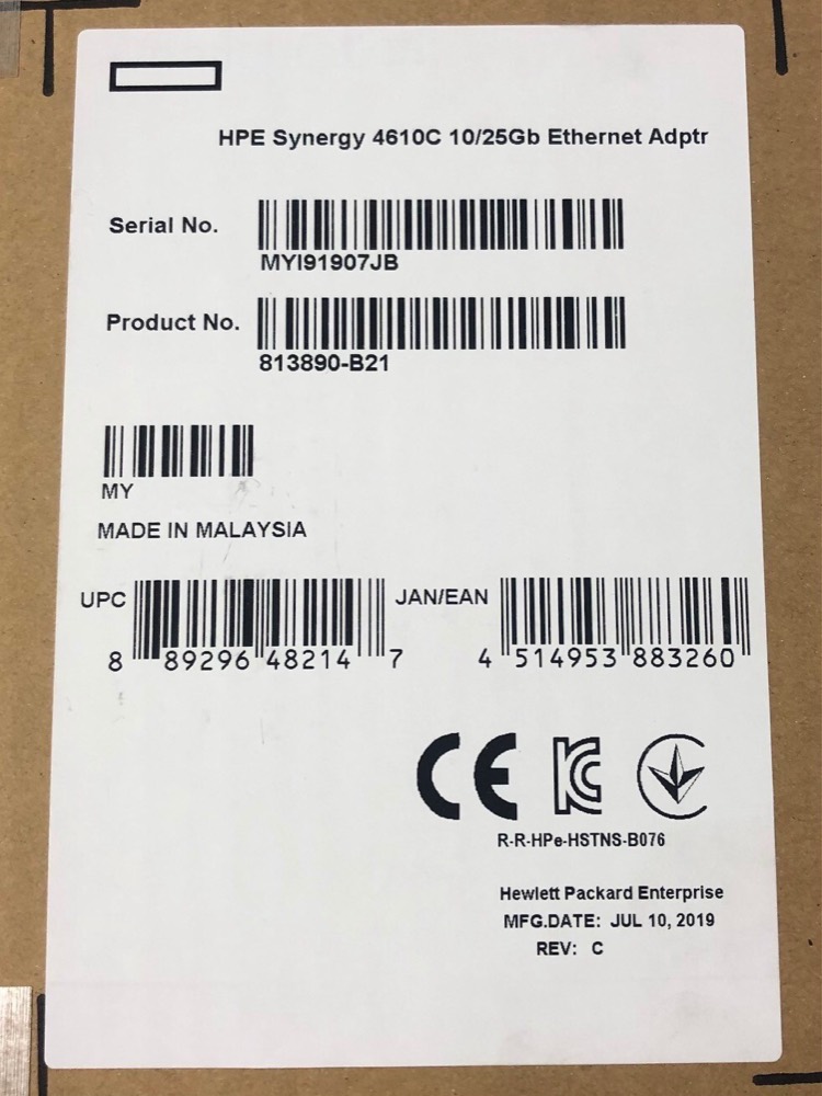 Сетевая карта P01921-001, 813890-B21 NEW HP BOX Synergy 4610C 10/25GB Ethernet Adapter — фото 1