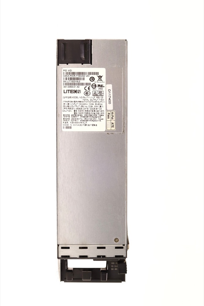 Блок питания Cisco PA-1711-1-LF 715W Redundant Power Supply P/N: C3KX-PWR-715WAC V01 Tested — фото 3