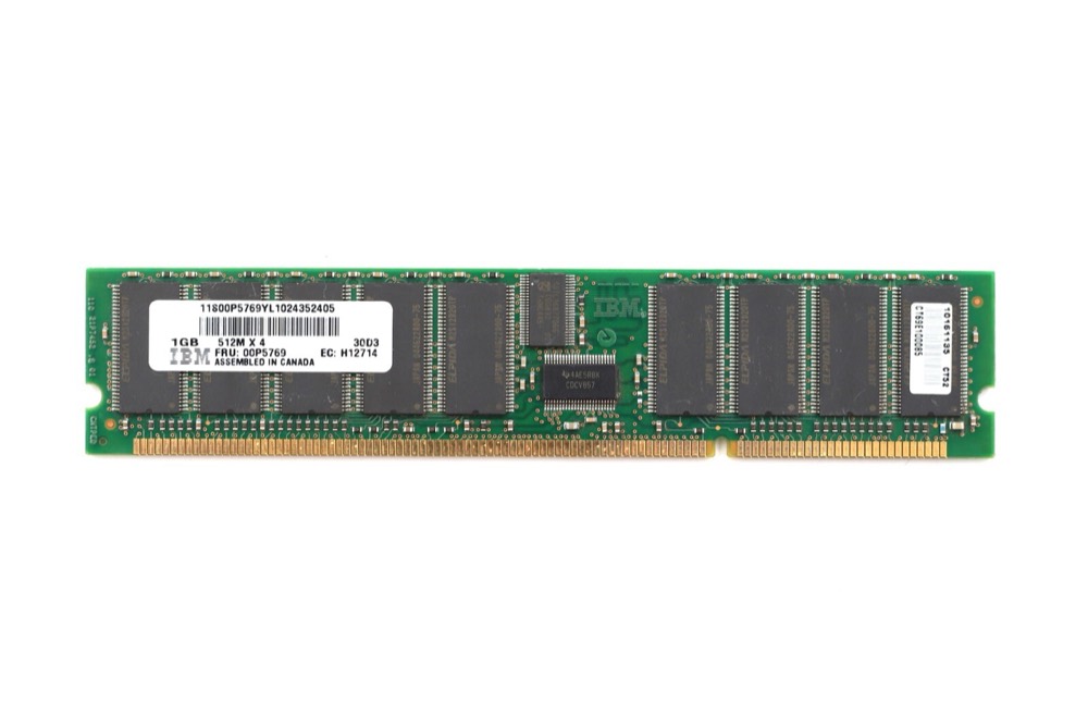 Модуль памяти IBM 1GB PC-2100 DDR-266 ECC REG Server Memory FRU P/N: 00P5769 Tested Working — фото 1