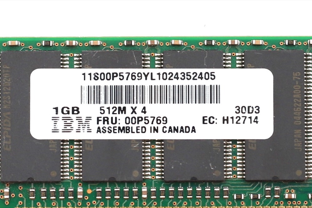 Модуль памяти IBM 1GB PC-2100 DDR-266 ECC REG Server Memory FRU P/N: 00P5769 Tested Working — фото 3