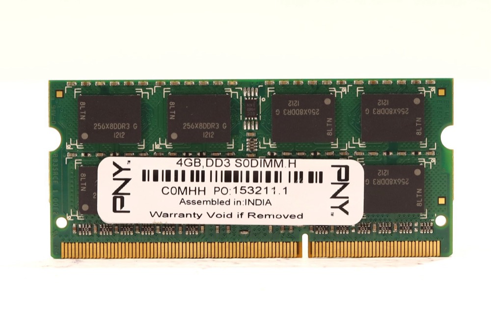 Модуль памяти PNY 4GB PC3-10660 DDR3-1333Mhz SODIMM Laptop Memory P/N: C0MHH Tested Working — фото 1