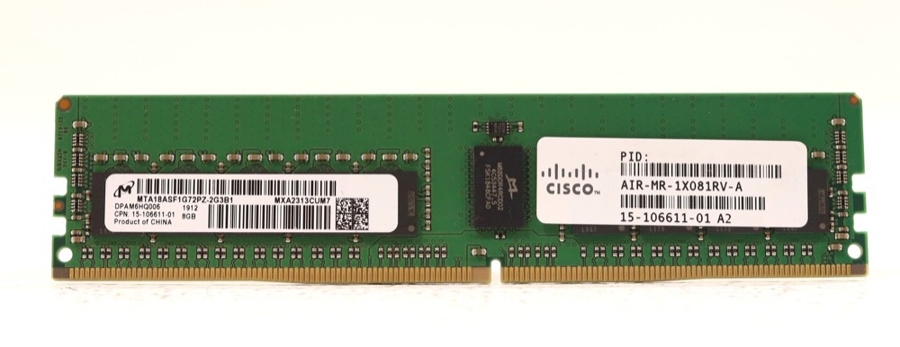 Модуль памяти Micron 8GB PC4-19200 DDR4-2400 ECC REG Server Memory P/N: MTA18ASF1G72PZ-2G3B1 — фото 1