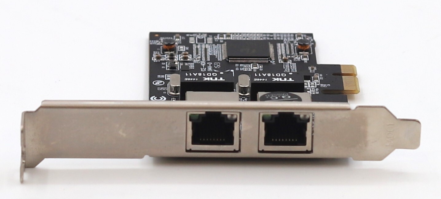 Сетевая карта Rosewill Dual-Port Gigabit PCIe Ethernet Network Card P/N: PN408111GX2A Tested — фото 2