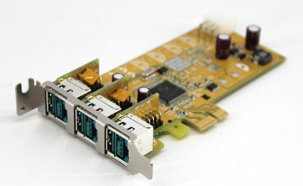 Плата New SUNIX PUB0300XL 3x12V Powered USB LP PCI-E Card DP/N 08R06D — фото 1