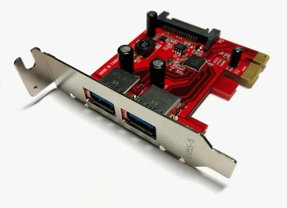 Адаптер PUSB30P2 NTech 2 PORT USB 3.0 SuperSpeed 5Gbps PCIe adapter low profile — фото 1