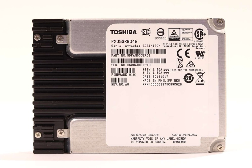 SSD-накопитель Toshiba PX05SRB048 400GB 2.5" 12Gb/s SAS Solid State Drive P/N: SDFAM03GEA01 — фото 1