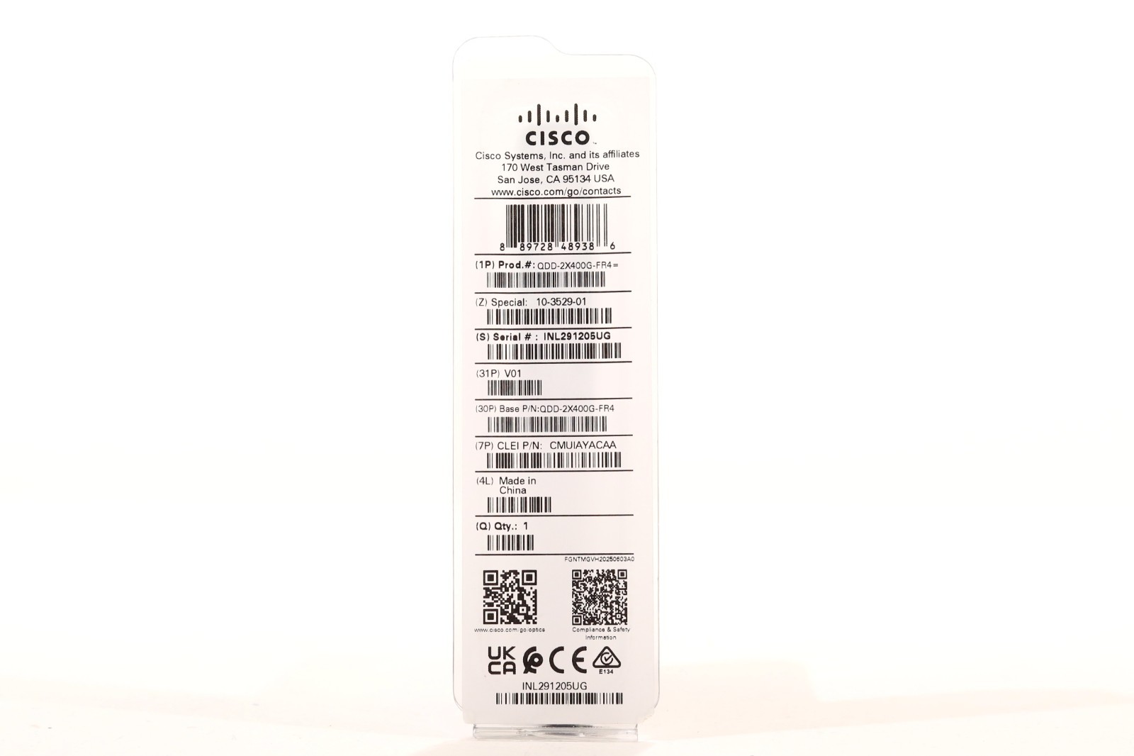 Трансивер Cisco QDD-2X400G-FR4 800GB QSFP+ SMF 1330nm 2km Optical Transceiver — фото 3