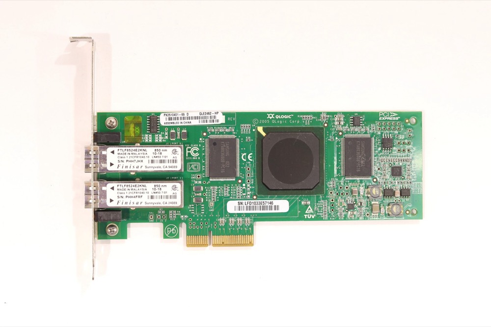 Адаптер HP QLE2462 Dual-Port 4GB Fibre Channel PCIe x4 Host Bus Adapter P/N: 407621-001 — фото 3