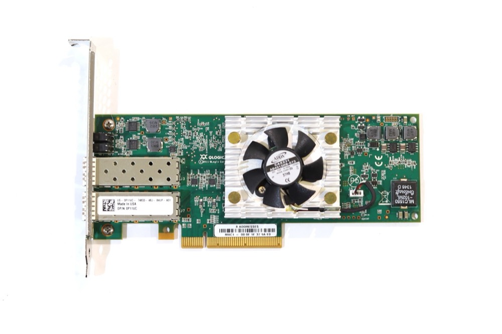 Трансивер Dell QLE8262 Dual-Port 10GbE SFP+ PCIe Host Bus Adapter Dell P/N: 0P11VC Tested — фото 3