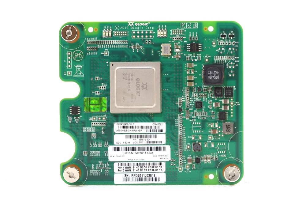Адаптер HPE QMH2562 8Gb Fiber Channel Mezzanine Host Bus Adapter P/N: 708062-001 Tested — фото 1