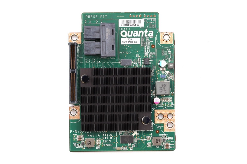 Плата Quanta QS3008 12Gb/s MiniSAS Mezzanine RAID Card P/N: DAS2BTH48A0 Tested Working — фото 2