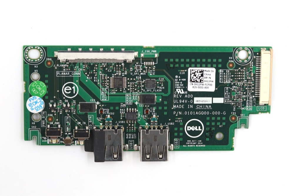 Плата Dell PowerEdge R330/R430 Front Control Panel Board Dell P/N: 0H12PW Tested — фото 1