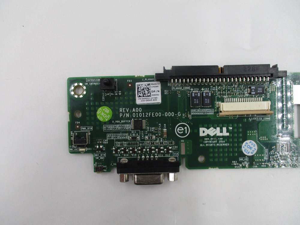 Плата Dell PowerEdge R410 Front Control Panel USB VGA Board Dell P/N: 0H655J Tested — фото 2