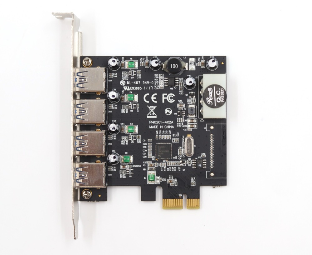 Адаптер Rosewill RC-508 Quad-Port 5Gb/s USB PCIe Controller Adapter P/N: PI40201-4X2A — фото 1