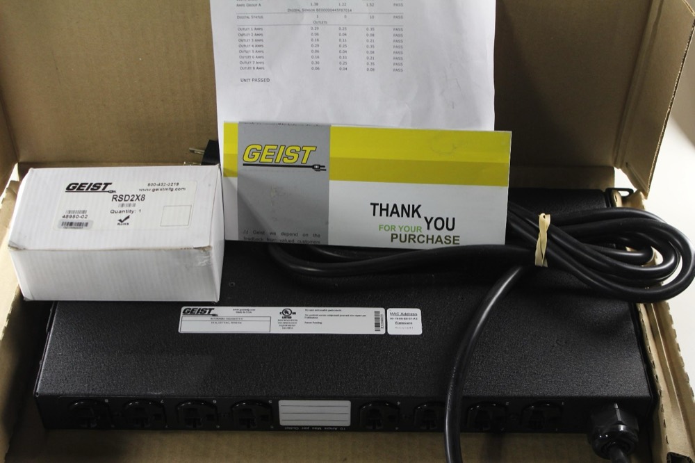 Сервер Geist RCURN082-102D20ST5-O W/ accessories! RACKMOUNT 20A PDU — фото 1