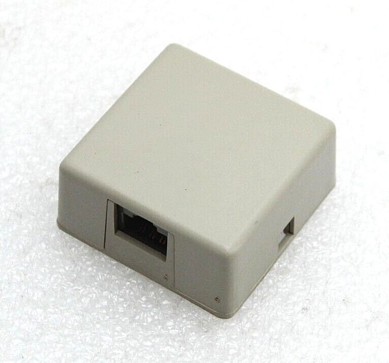 Крепление RJ38X Jack 8P6C With Shorting Bar Ivory Surface Mount Telephone Jack — фото 1