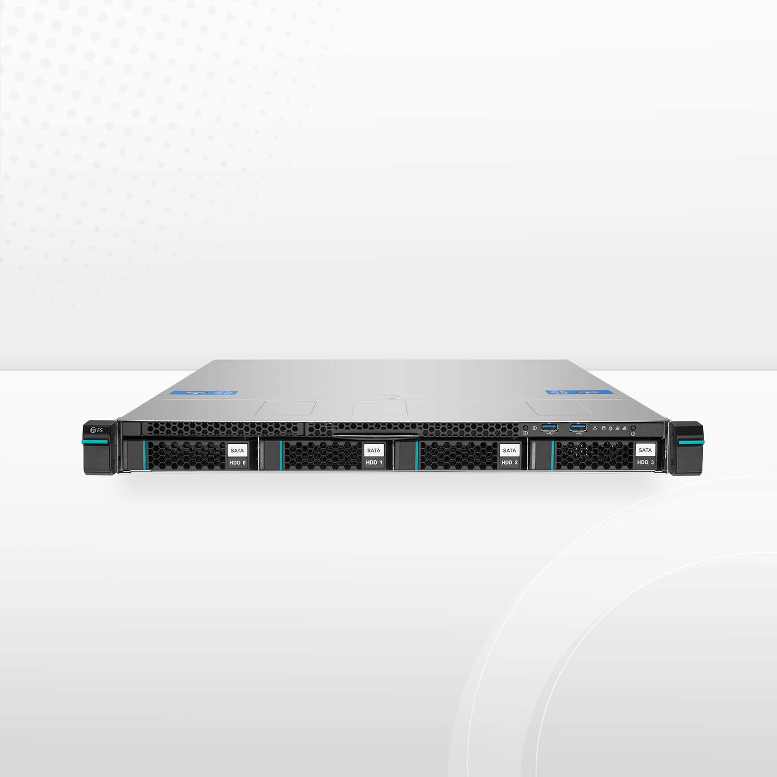 RS2110, стоечный сервер 1U, 1x процессор Intel Xeon Scalable, 1x 16 ГБ DRAM, 1x отсек 3.5" SATA с горячей заменой, 2x — фото 1