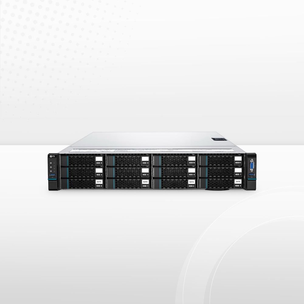 RS5230, стоечный сервер 2U, 2x процессора Intel Xeon Scalable, 4x 16 ГБ памяти, 4x отсека 3.5" SATA с горячей заменой — фото 1