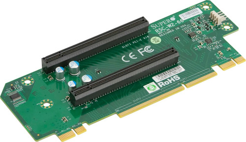 Плата расширения Supermicro RSC-W2-66 2U LHS WIO Riser card with two PCI-E 4.0 x16 slots — фото 1