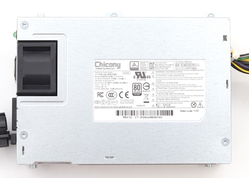 Блок питания Chicony S14-300P1A 290W Server Power Supply For DL20 G9 P/N: 823805-001 Tested — фото 2
