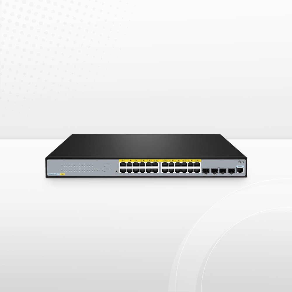 S2805S-24TF-P, 24-портовый интеллектуальный управляемый PoE+ коммутатор Gigabit Ethernet L2, 24x PoE+ портов @370Вт — фото 1