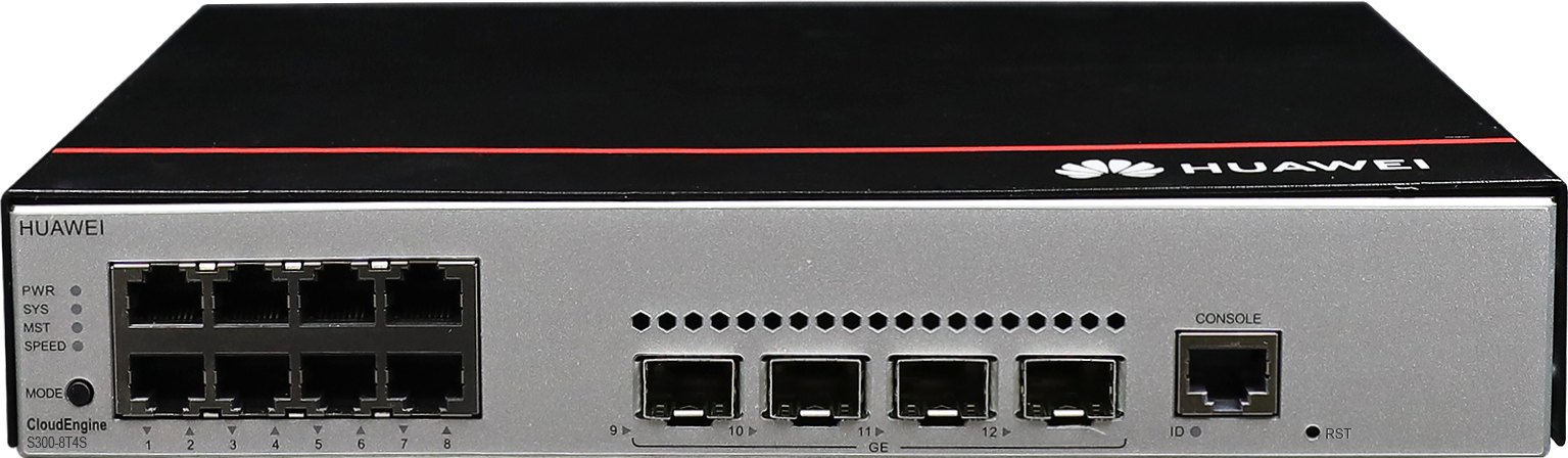Коммутатор Huawei S300-8T4S (8×10/100/1000BASE-T, 4×GE SFP, питание AC) — фото 1