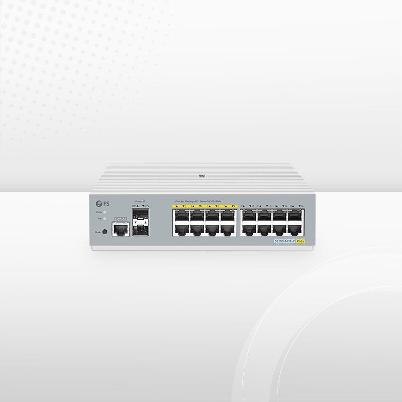 Коммутатор S3100-16TF-P L2+ PoE+, 8x PoE+, 8x 1Gb RJ45 и 2x 1Gb SFP. Чип Broadcom BCM56150. — фото 1