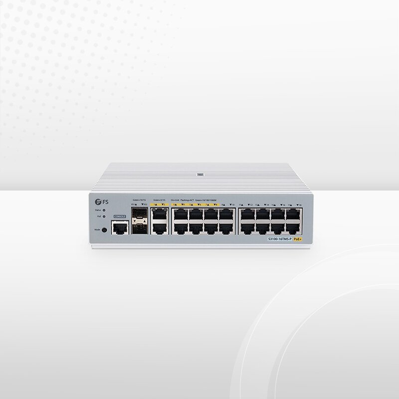 PoE+ коммутатор FS S3100-16TMS-P L2+, 16×1G, 2×2.5G/5G, 2×SFP+ — фото 1