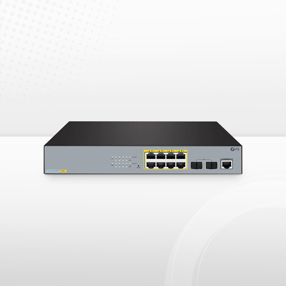 S3150-8T2FP, 8-портовый коммутатор Gigabit Ethernet L2+ PoE+, 8x PoE+ портов @130Вт, с 2x 1Gb SFP, безвентиляторный. — фото 1