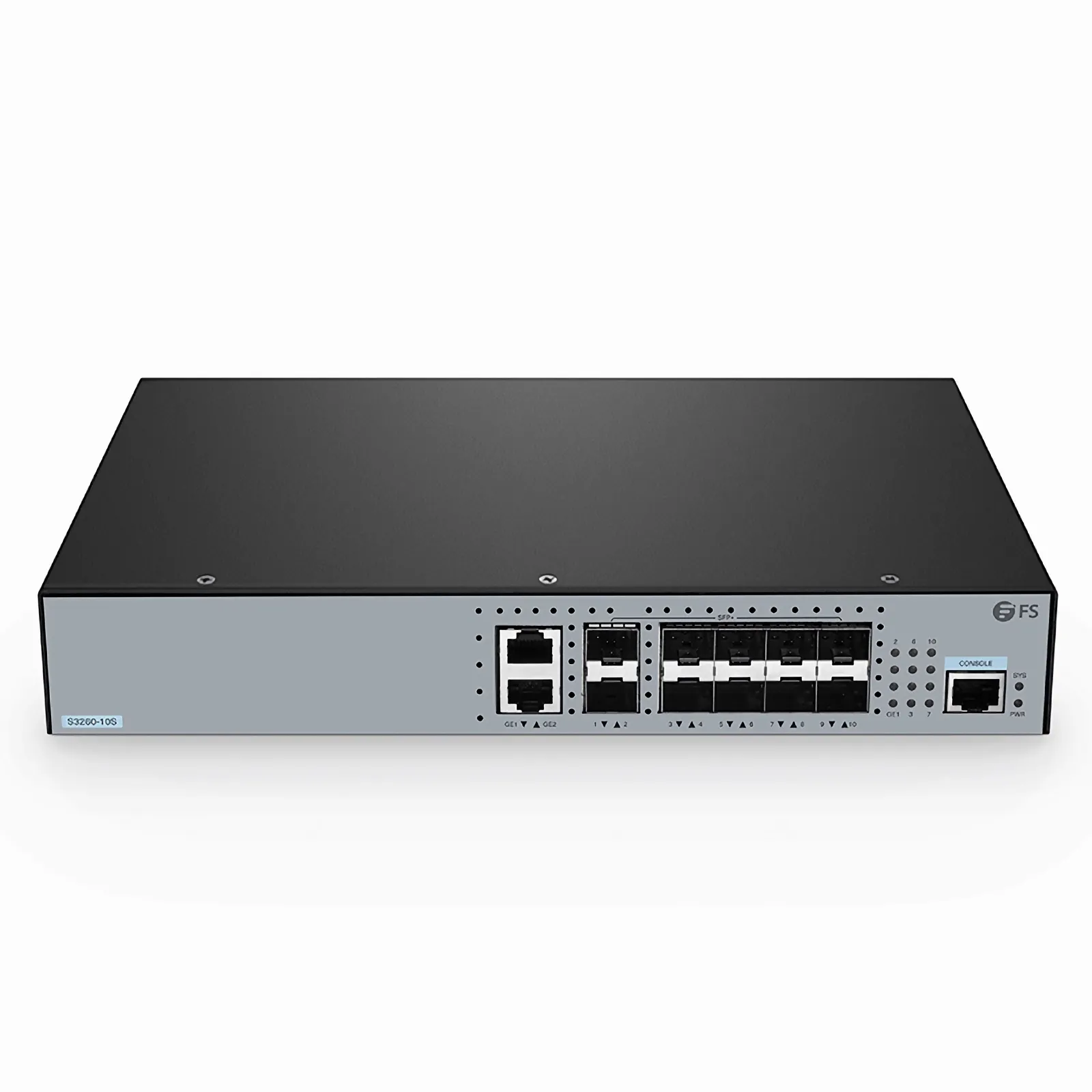 S3260-10S, 10-портовый управляемый коммутатор Ethernet L3, 10x 10Gb SFP+, с 2x гигабитными RJ45 — фото 1