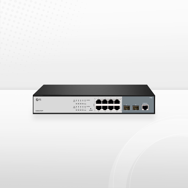 Коммутатор S3260-8T2FP L2+ PoE+, 8x 1Gb RJ45, 2x 1Gb SFP. ERPS обеспечивает блокировку колец и восстановление связи. — фото 1