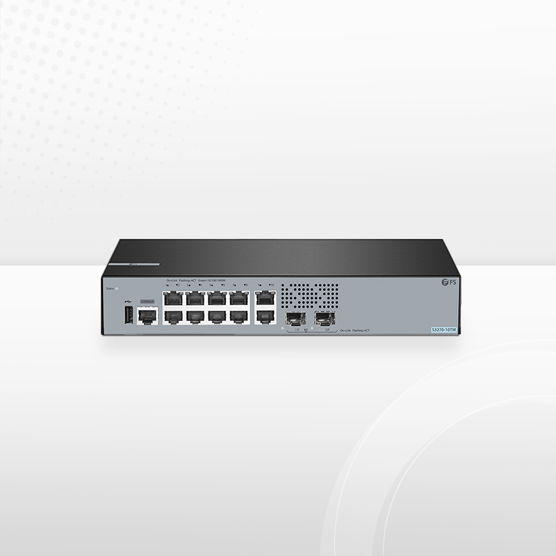 Гигабитный коммутатор FS S3270-10TM L2+, 10x GbE RJ45, 2x 1/2,5G SFP, без вентиляторов — фото 1