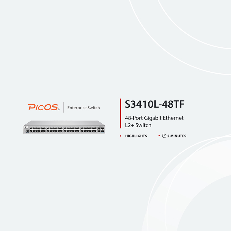 Коммутатор S3410L-48TF L2+ Gigabit PicOS, 48x 1G RJ45, 4x 1Gb SFP. Поддержка MLAG и чипа Broadcom. — фото 1
