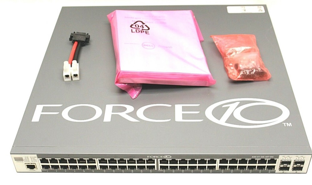 Трансивер Dell S50-01-GE-48T-DC Force10 48 Port DC Switch 4x SFP 2x Expansion Slots PYYK7 — фото 1