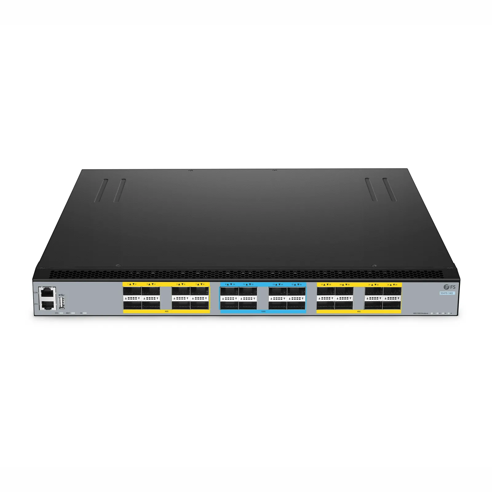 S5470-16Q, 16-портовый коммутатор Ethernet L3, 16x 40Gb QSFP+, 8x 100Gb QSFP28 аплинков, PicOS, поддержка MLAG. — фото 1