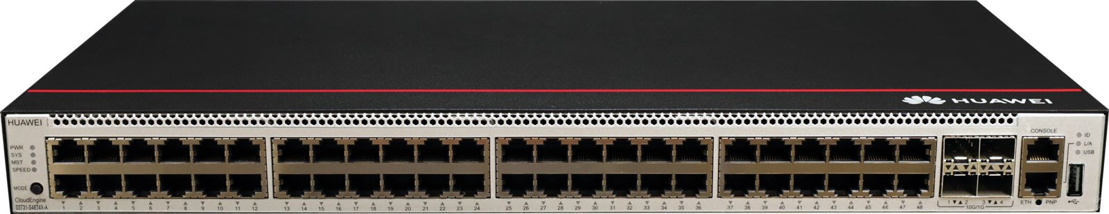 Коммутатор Huawei S5731-S48T4X-A (48×10/100/1000BASE-T, 4×10GE SFP+, питание AC) — фото 1