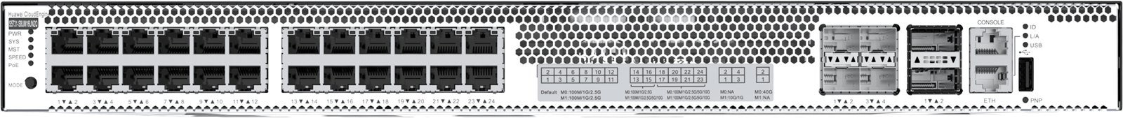 Коммутатор Huawei S5731-S8UM16UN2Q (8×100M/1/2.5/5/10G,16×100M/1/2.5G, 2×40GE QSFP or 12×100M/1/2.5/5/10G) — фото 2