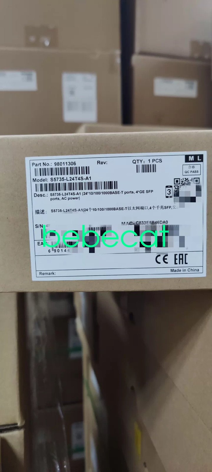 Коммутатор Huawei S5735-L24T4S-A1 (24×GE RJ-45, 4×GE SFP, питание AC) — фото 4