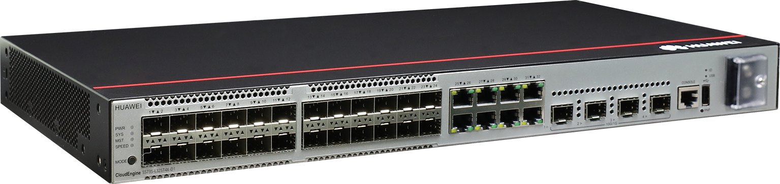 Коммутатор Huawei S5735-L32ST4X-D1 (24×GE SFP, 8×GE RJ45, 4×10GE SFP+) — фото 2