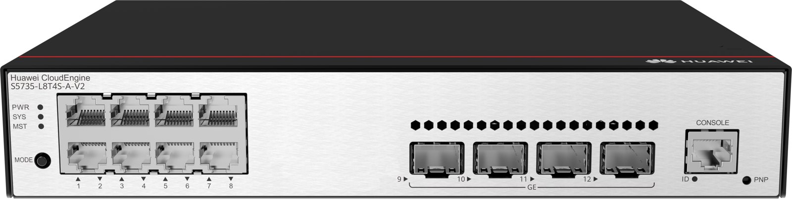 Коммутатор Huawei S5735-L8T4S-A-V2 (8×GE RJ-45, 4×GE SFP, питание AC) — фото 1