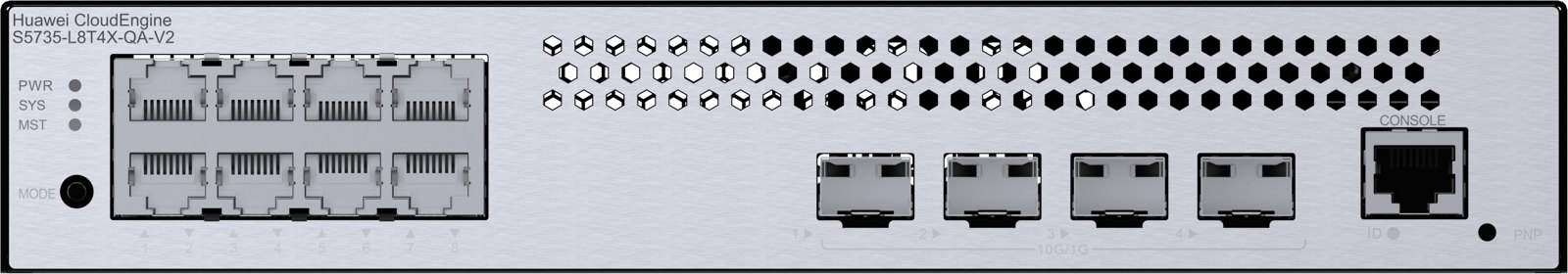 Коммутатор Huawei S5735-L8T4X-QA-V2 (8×GE, 4×10GE SFP+, без вентиляторов) — фото 2
