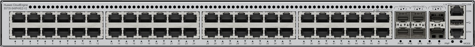 Коммутатор Huawei S5735-S48P4XEZ-V2 (48×GE PoE+, 4×10GE SFP+) — фото 2