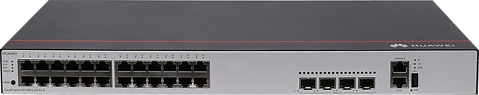 Коммутатор Huawei S5735S-L24T4X-A (24×10/100/1000BASE-T, 4×10GE SFP+, питание AC) — фото 1