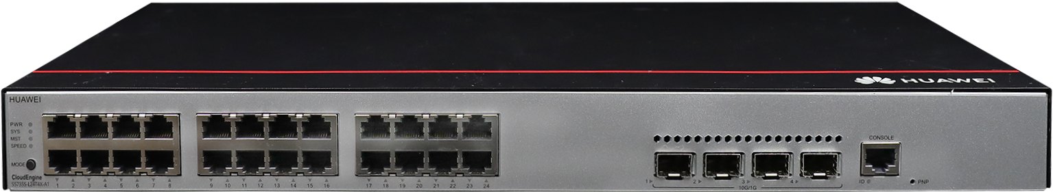 Коммутатор Huawei S5735S-L24T4X-A1 (24×10/100/1000BASE-T, 4×XGE SFP+, питание AC) — фото 1