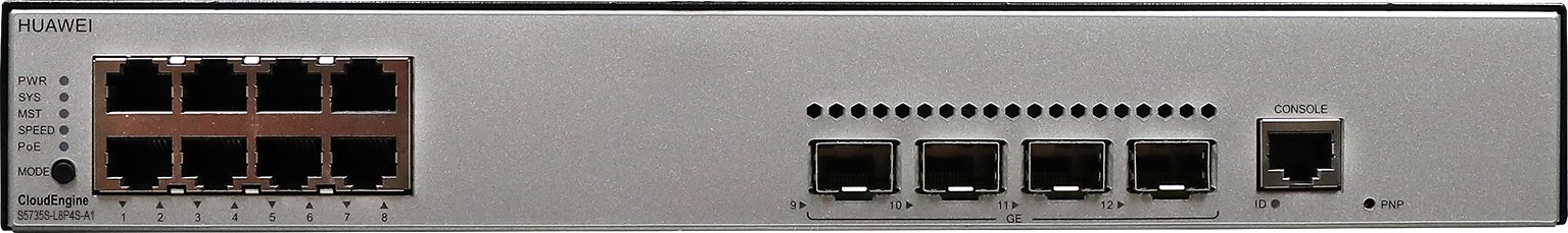 Коммутатор Huawei S5735S-L8P4S-A1 (8×10/100/1000BASE-T, 4×GE SFP, PoE+, питание AC) — фото 2