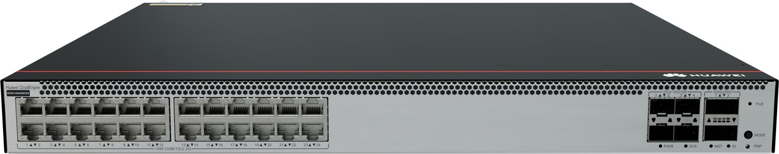 Коммутатор Huawei S5755-H24UN4Y2CZ (24×2,5GE PoE++, 4×25GE, 2×100GE) — фото 1