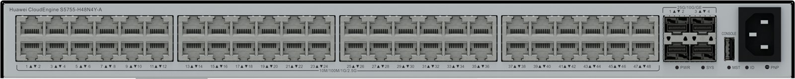 Коммутатор Huawei CloudEngine S5755-H48N4Y-A (48×2.5GE RJ45, 4×25GE SFP28) — фото 2